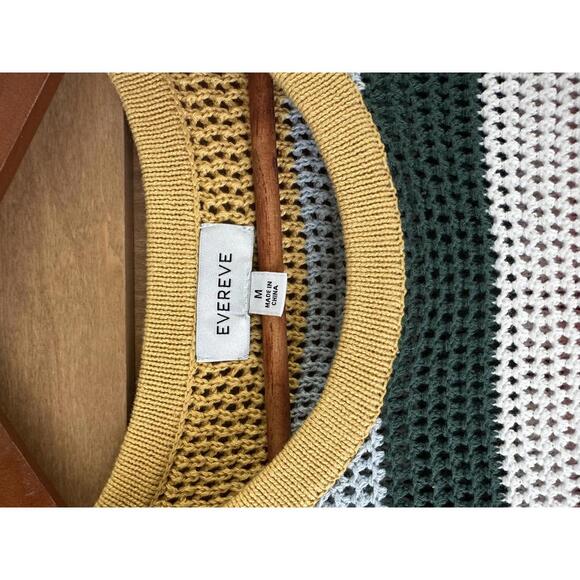 Evereve Haven Crochet Knit Flutter Short Sleeve Sweater Women’s size Medium - Picture 7 of 12